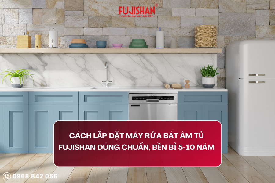 Cách lắp đặt máy rửa bát âm tủ Fujishan đúng chuẩn, bền bỉ 5-10 năm