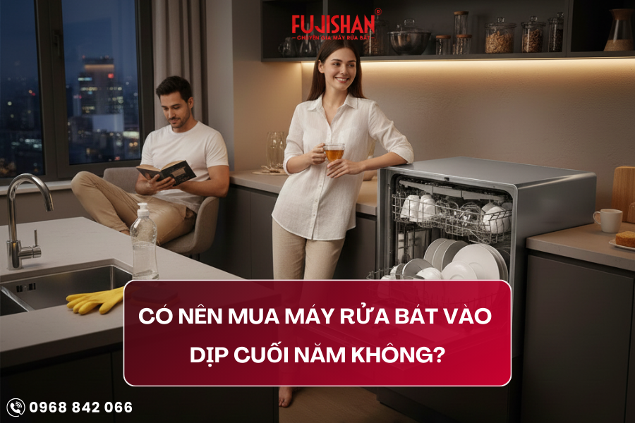 Có nên mua máy rửa bát dịp cuối năm? Gợi ý phù hợp cho bếp Việt từ Fujishan