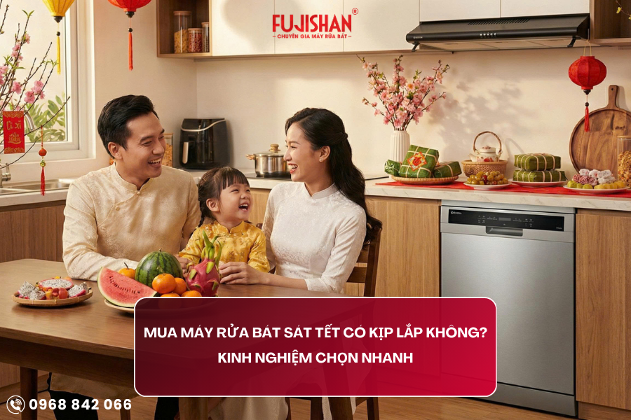 Mua máy rửa bát sát Tết có kịp lắp không? Kinh nghiệm chọn nhanh